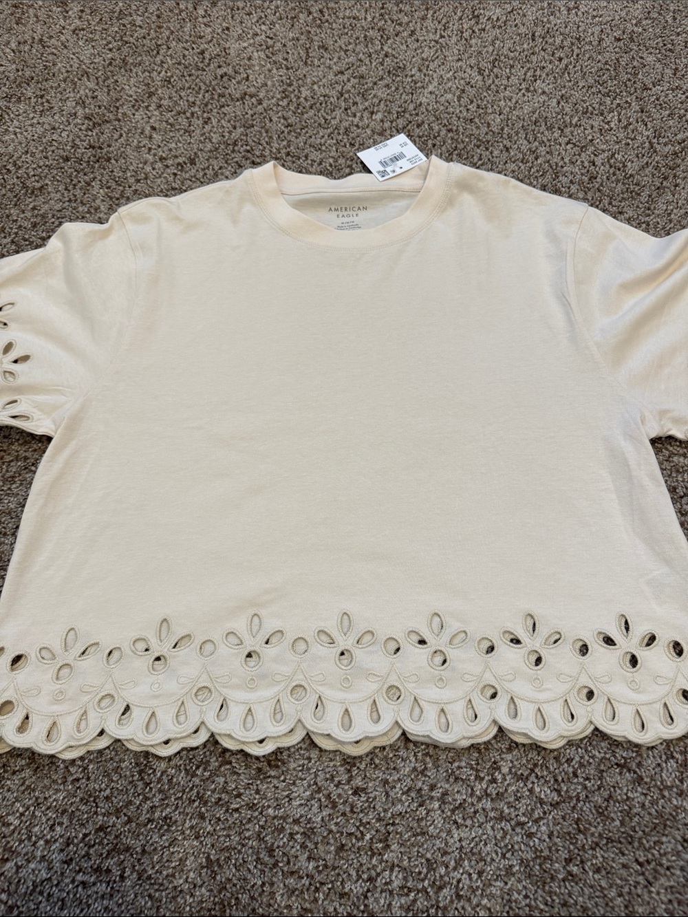 AMERICAN EAGLE EYELET  TEE